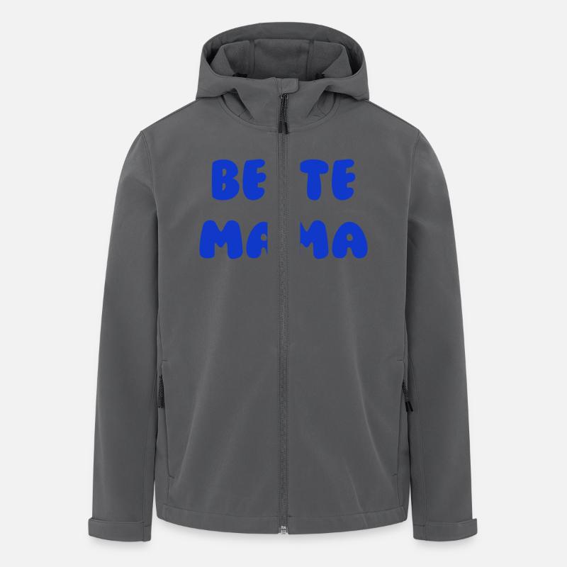 Beste Mama Blau - Recycelte Männer Softshell-Jacke von Stanley/Stella - Anthrazit