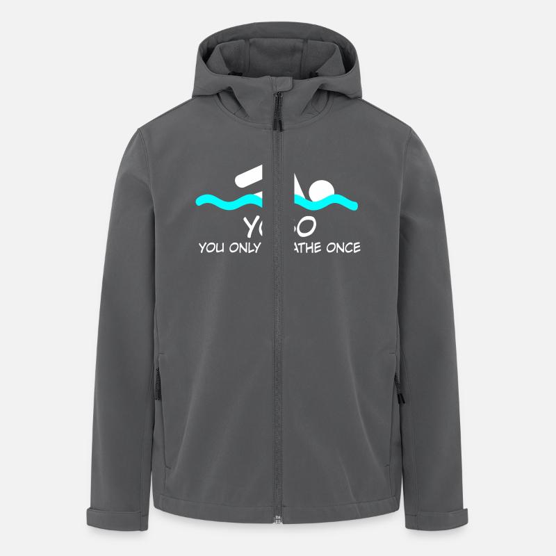 Schwimmen - Recycelte Männer Softshell-Jacke von Stanley/Stella - Anthrazit