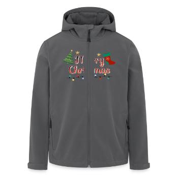 Merry Christmas tree - Recycelte Männer Softshell-Jacke von Stanley/Stella - Anthrazit - Vorne - AI Model Male 185 light (185cm)