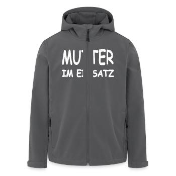 Mutter - Recycelte Männer Softshell-Jacke von Stanley/Stella - Anthrazit - Vorne - AI Model Male 185 light (185cm)