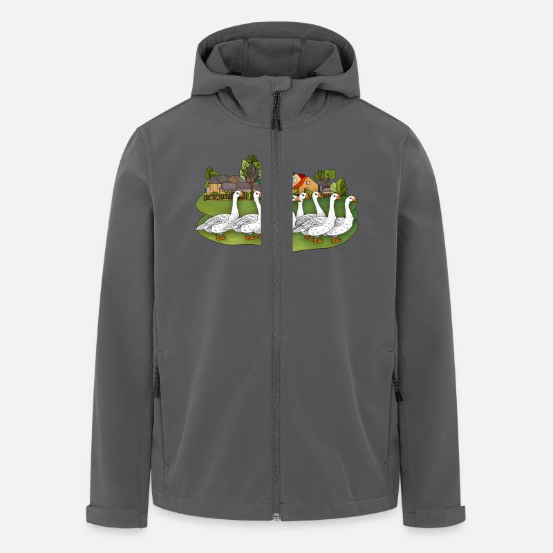 Gänse - Recycelte Männer Softshell-Jacke von Stanley/Stella - Anthrazit