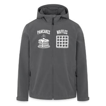 Pfannkuchen über Waffeln - Recycelte Männer Softshell-Jacke von Stanley/Stella - Anthrazit - Vorne - AI Model Male 185 light (185cm)