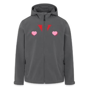 Buchstabe und rote Herzen - Recycelte Männer Softshell-Jacke von Stanley/Stella - Anthrazit - Vorne - AI Model Male 185 light (185cm)