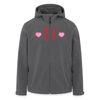 Buchstabe n Rote Herzen - Recycelte Männer Softshell-Jacke von Stanley/Stella - Anthrazit - Vorne - AI Model Male 185 light (185cm)