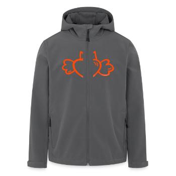 VALENTINSTAG HERZ LIEBE LIEBE ROSE H - Recycelte Männer Softshell-Jacke von Stanley/Stella - Anthrazit - Vorne - AI Model Male 185 light (185cm)