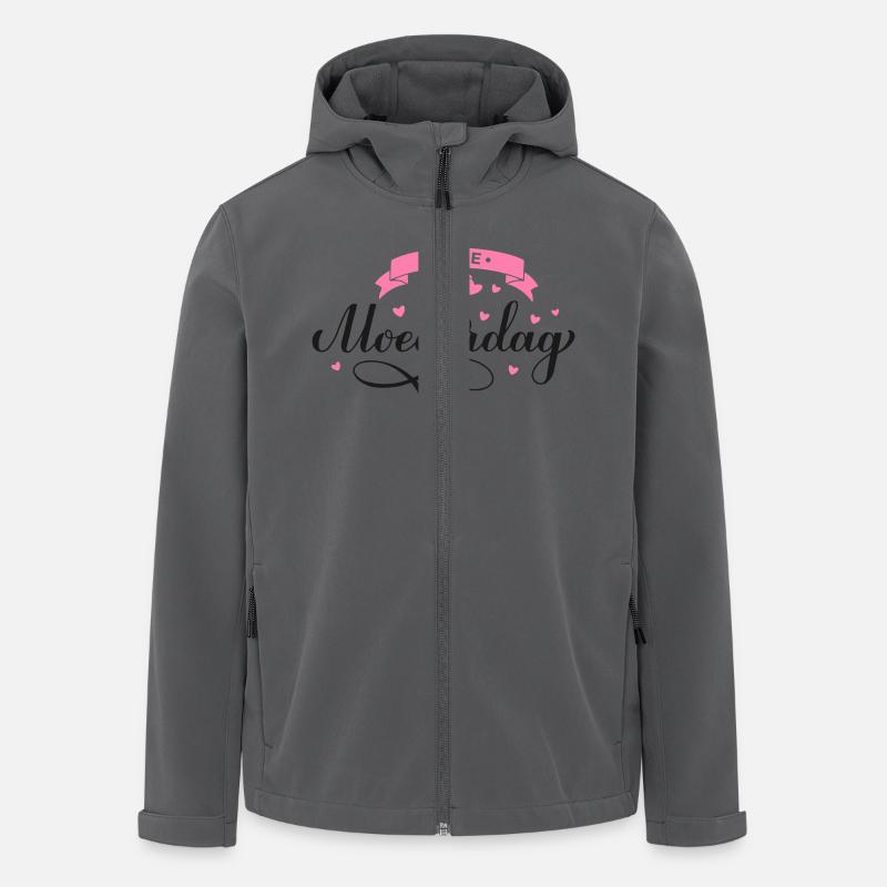 Fijne Moederdag Motief - Recycelte Männer Softshell-Jacke von Stanley/Stella - Anthrazit