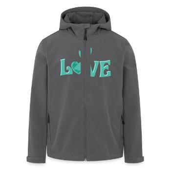 Love Planet Environmental Earth Day - Recycelte Männer Softshell-Jacke von Stanley/Stella - Anthrazit - Vorne - AI Model Male 185 light (185cm)