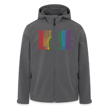 LOVE LOVE LOVE - Recycelte Männer Softshell-Jacke von Stanley/Stella - Anthrazit - Vorne - AI Model Male 185 light (185cm)