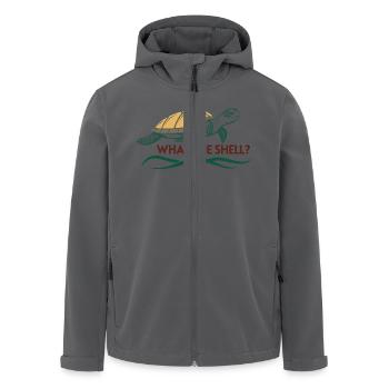 What the Shell? - Men’s Recycled Softshell Jacket by Stanley/Stella - anthracite - Front - AI Model Male 185 light (185cm)