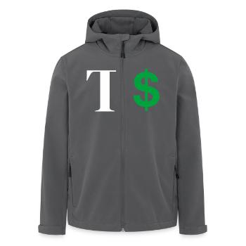 Buchstabe t Dollar - Recycelte Männer Softshell-Jacke von Stanley/Stella - Anthrazit - Vorne - AI Model Male 185 light (185cm)