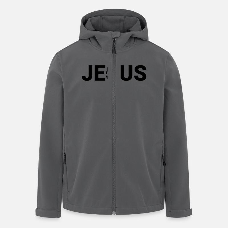 Jesus MACHT - Recycelte Männer Softshell-Jacke von Stanley/Stella - Anthrazit