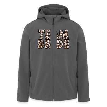 Team Braut Leopard - Recycelte Männer Softshell-Jacke von Stanley/Stella - Anthrazit - Vorne - AI Model Male 185 light (185cm)