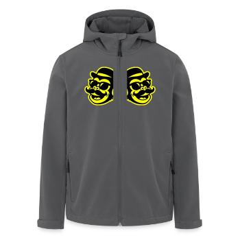 Affen Gentleman Lustig - Recycelte Männer Softshell-Jacke von Stanley/Stella - Anthrazit - Vorne - AI Model Male 185 light (185cm)