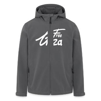 free gaza text - Recycelte Männer Softshell-Jacke von Stanley/Stella - Anthrazit - Vorne - AI Model Male 185 light (185cm)