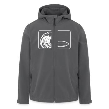 Surfbrett Welle - Recycelte Männer Softshell-Jacke von Stanley/Stella - Anthrazit - Vorne - AI Model Male 185 light (185cm)
