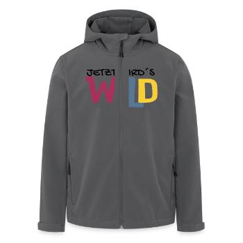 Jetzt wird´s wild - Recycelte Männer Softshell-Jacke von Stanley/Stella - Anthrazit - Vorne - AI Model Male 185 light (185cm)