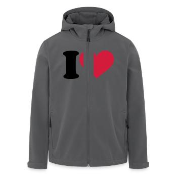 I love - Recycelte Männer Softshell-Jacke von Stanley/Stella - Anthrazit - Vorne - AI Model Male 185 light (185cm)