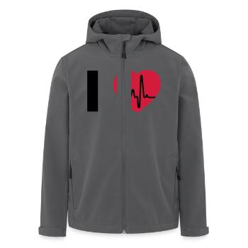 I Love - I heart - Recycelte Männer Softshell-Jacke von Stanley/Stella - Anthrazit - Vorne - AI Model Male 185 light (185cm)