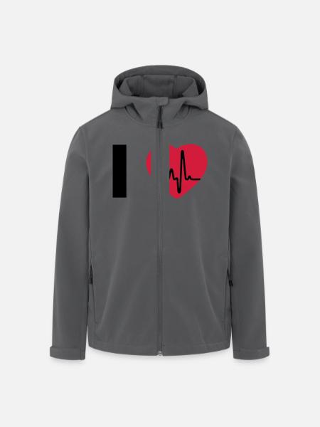 I Love - I heart - Recycelte Männer Softshell-Jacke von Stanley/Stella - Anthrazit