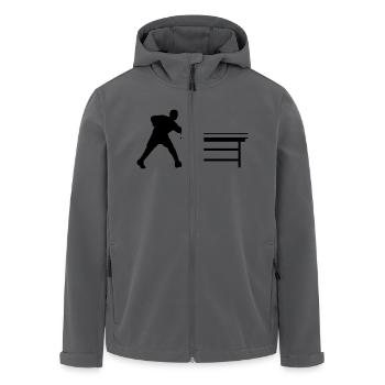 table_tennis_a_1c - Recycelte Männer Softshell-Jacke von Stanley/Stella - Anthrazit - Vorne - AI Model Male 185 light (185cm)