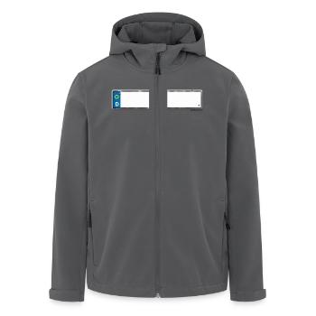 geburtstagnummernschild - Recycelte Männer Softshell-Jacke von Stanley/Stella - Anthrazit - Vorne - AI Model Male 185 light (185cm)