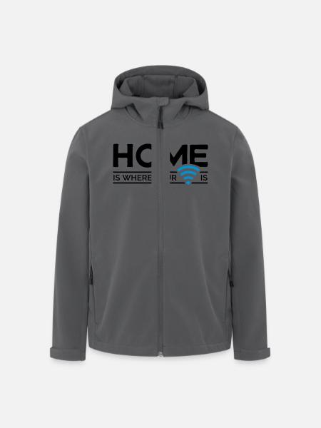 home is where … wi-fi - Recycelte Männer Softshell-Jacke von Stanley/Stella - Anthrazit