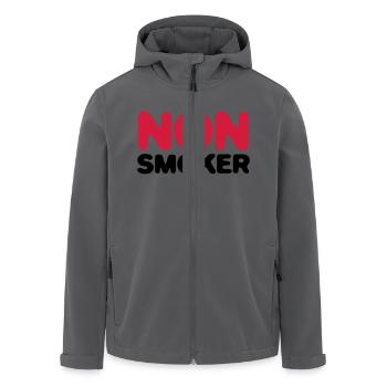 Ich bin Nichtraucher! - Recycelte Männer Softshell-Jacke von Stanley/Stella - Anthrazit - Vorne - AI Model Male 185 light (185cm)