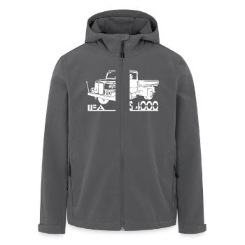 DDR LKW IFA S4000 - Recycelte Männer Softshell-Jacke von Stanley/Stella - Anthrazit - Vorne - AI Model Male 185 light (185cm)