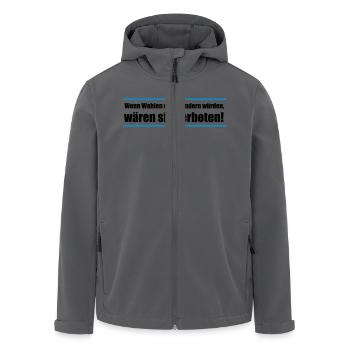 Wenn Wahlen etwas ändern würden, wären sie ... - Recycelte Männer Softshell-Jacke von Stanley/Stella - Anthrazit - Vorne - AI Model Male 185 light (185cm)