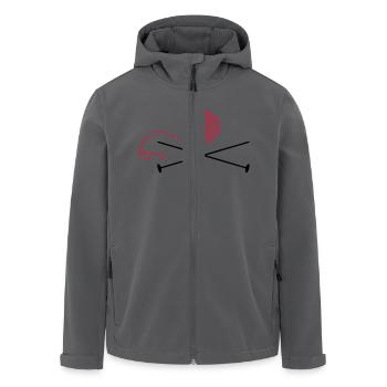 Wollknäuel mit Nadeln / wool 'n knitting needle ( - Recycelte Männer Softshell-Jacke von Stanley/Stella - Anthrazit - Vorne - AI Model Male 185 light (185cm)