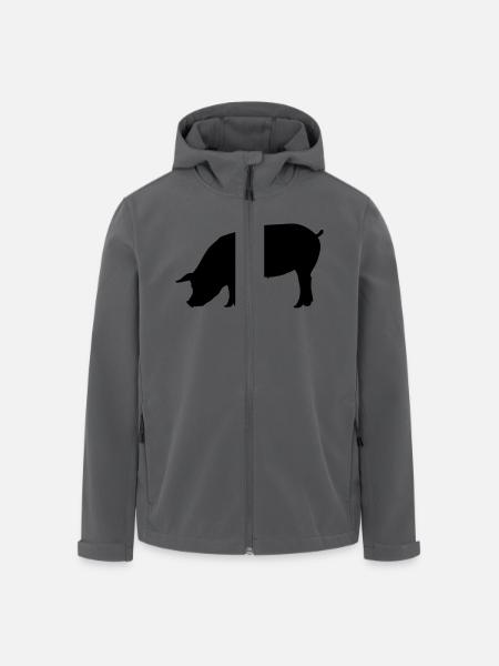 Schwein - Recycelte Männer Softshell-Jacke von Stanley/Stella - Anthrazit