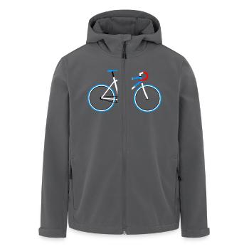 08-30 Fahrrad Fixie - Recycelte Männer Softshell-Jacke von Stanley/Stella - Anthrazit - Vorne - AI Model Male 185 light (185cm)