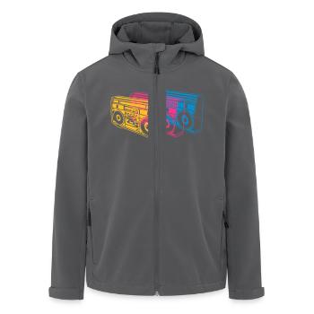 Radio - Recycelte Männer Softshell-Jacke von Stanley/Stella - Anthrazit - Vorne - AI Model Male 185 light (185cm)