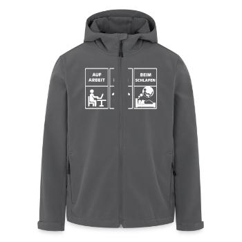 Alltag Programmierer - Recycelte Männer Softshell-Jacke von Stanley/Stella - Anthrazit - Vorne - AI Model Male 185 light (185cm)