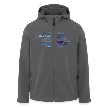 TagCloud Salzwasserfische - Recycelte Männer Softshell-Jacke von Stanley/Stella - Anthrazit - Vorne - AI Model Male 185 light (185cm)
