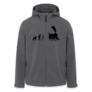 Train driver evolution - Recycelte Männer Softshell-Jacke von Stanley/Stella - Anthrazit - Vorne - AI Model Male 185 light (185cm)
