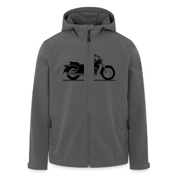 Chopper - Recycelte Männer Softshell-Jacke von Stanley/Stella - Anthrazit - Vorne - AI Model Male 185 light (185cm)
