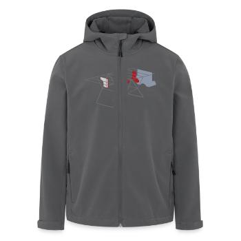 Wäsche - Recycelte Männer Softshell-Jacke von Stanley/Stella - Anthrazit - Vorne - AI Model Male 185 light (185cm)