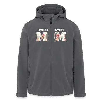 World's Okayest Mom - Recycelte Männer Softshell-Jacke von Stanley/Stella - Anthrazit - Vorne - AI Model Male 185 light (185cm)