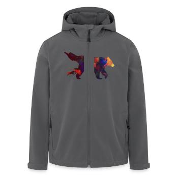 Bär - Recycelte Männer Softshell-Jacke von Stanley/Stella - Anthrazit - Vorne - AI Model Male 185 light (185cm)