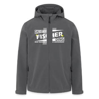 Fischer Ding - Recycelte Männer Softshell-Jacke von Stanley/Stella - Anthrazit - Vorne - AI Model Male 185 light (185cm)