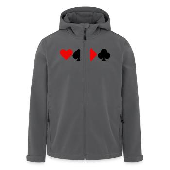 Kartendeck - Recycelte Männer Softshell-Jacke von Stanley/Stella - Anthrazit - Vorne - AI Model Male 185 light (185cm)