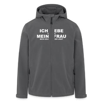 Golfer Golf Golfspieler Golfen Liebe - Recycelte Männer Softshell-Jacke von Stanley/Stella - Anthrazit - Vorne - AI Model Male 185 light (185cm)
