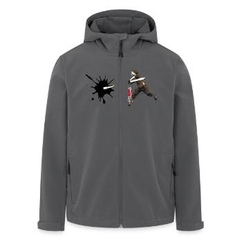 Jugger Q-Tip Splash - Recycelte Männer Softshell-Jacke von Stanley/Stella - Anthrazit - Vorne - AI Model Male 185 light (185cm)