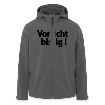vorsicht_bissig - Recycelte Männer Softshell-Jacke von Stanley/Stella - Anthrazit - Vorne - AI Model Male 185 light (185cm)