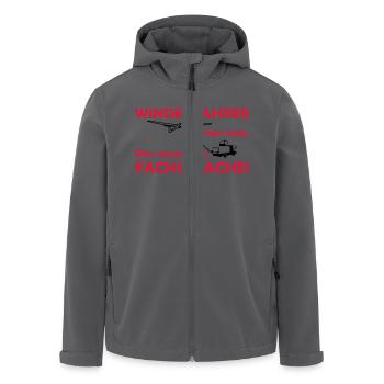 windenfahrer fluchen nicht segelflieger - Recycelte Männer Softshell-Jacke von Stanley/Stella - Anthrazit - Vorne - AI Model Male 185 light (185cm)