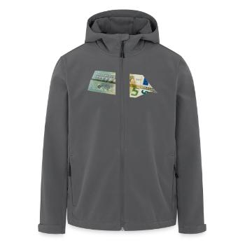 5-Euro-Schein - Recycelte Männer Softshell-Jacke von Stanley/Stella - Anthrazit - Vorne - AI Model Male 185 light (185cm)