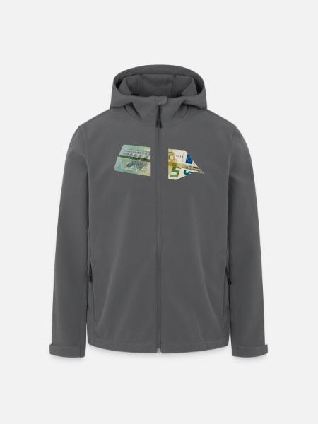 5-Euro-Schein - Recycelte Männer Softshell-Jacke von Stanley/Stella - Anthrazit