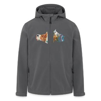 Euro-Geldscheine - Recycelte Männer Softshell-Jacke von Stanley/Stella - Anthrazit - Vorne - AI Model Male 185 light (185cm)