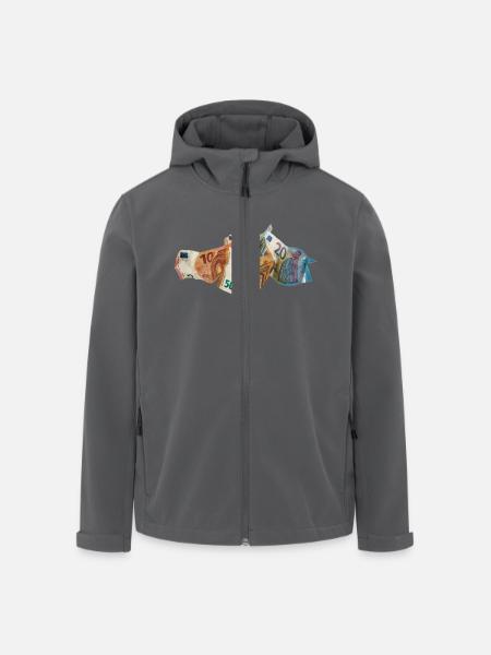 Euro-Geldscheine - Recycelte Männer Softshell-Jacke von Stanley/Stella - Anthrazit